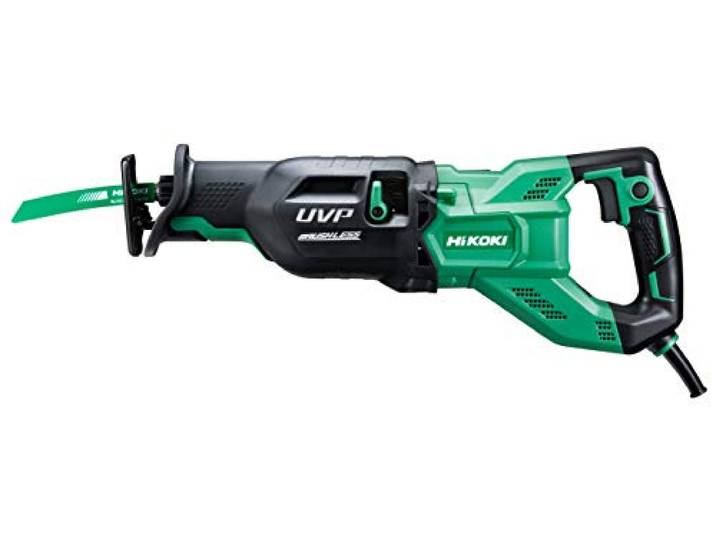 HiKOKI CR13VEYZ Scie Sabre Filaire Brushless\, 1100W et Système UVP Scie avec système anti-vibration UVP\, mode swing-action breveté\, vitesse variable 0-3000 rpm\, livrée en coffret.