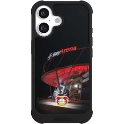 Nivocase Hülle für Apple iPhone 16 Stossfeste Handyhülle NIVOmax Case Schwarz Bayer 04 Leverkusen (Apple iPhone 16), Smartphone Hülle, Schwarz