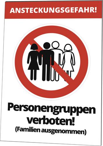 Cimco 182814 Warnaufsteller Personengruppen verboten! 1St.