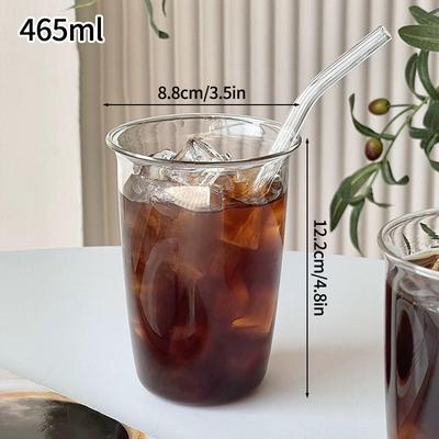 Multicon Wholesale Hub Transparent Juice Milk Coffee Mug, Glass Cup Heat resistant Tumbler,Rose Glass Cup Drinkware s10