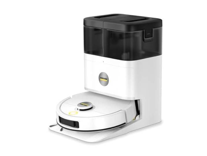 KÄRCHER RVM 4 Comfort Extra Robot aspirateur-Laveur avec Pads Microfibres rotatifs relevables\, 15 000 Pa\, Navigation LiDAR\, Laser à Double Ligne\, autonomie 160 Min\, Station de Charge et Nettoyage