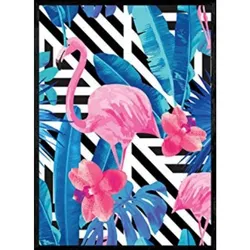 POSTER Flamingo A4 Schwarzer Rahmen