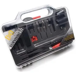 Hosa MSK411 Musiker-Survival-Kit ( Adapter,Steckverbinder, Y-Kabel und Zubehör) (Doppelkupplung, Winkeladapter), Audio Adapter