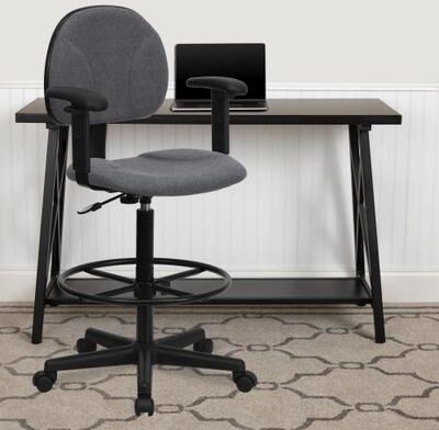 Flash Furniture Fabric Drafting Chair with Arms (Cylinders: 22.5''-27''H or 26''-30.5''H)