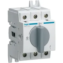 Hager Hauptschalter, 100A, 3p, IP20, Einbaugerät Festeinbautechnik, Ausführung als Wartungs-/Reparaturschalter, Ausführung als Sicherheitsschalter, HAC31