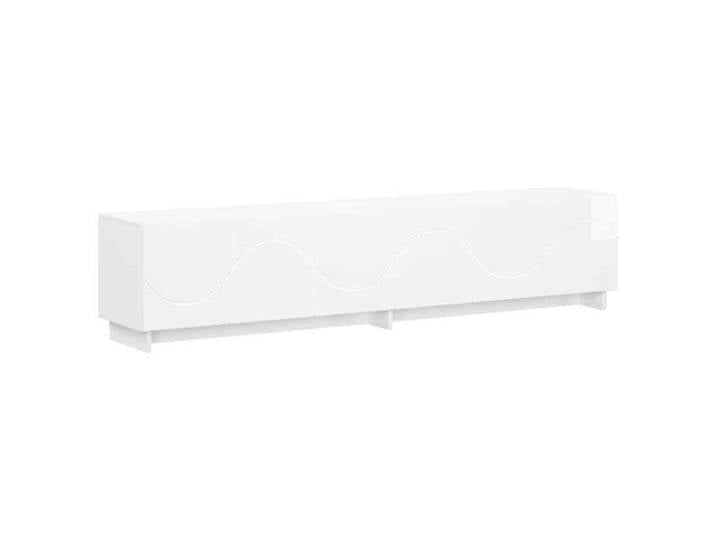 Elégance - Chic Support TV - Meuble HIFI - Meuble TV - 180x34 5x40cm - Blanc brillant - Bois d'ingénierie_0185540