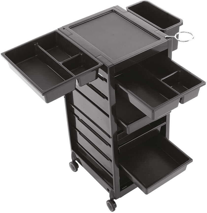 Xanitalia Carrello per parrucchiere porta attrezzi nero