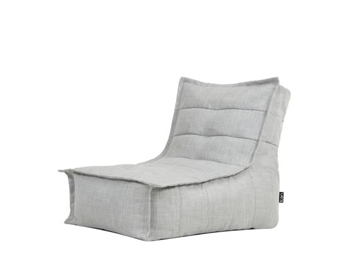 Icon Dolce Outdoor Sitzsack-Liege mit Füllung, Grau In Deutschland Hergestellt, Sitzsack Erwachsene, Wasserabweisender Stoff, Bequemer Sessel für Wohnzimmer und Garten