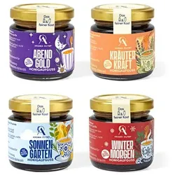 AROMA OLYMP Honigzubereitung Set mit ätherischen Ölen exklusiv bei QVC Inhalt 4x 120g