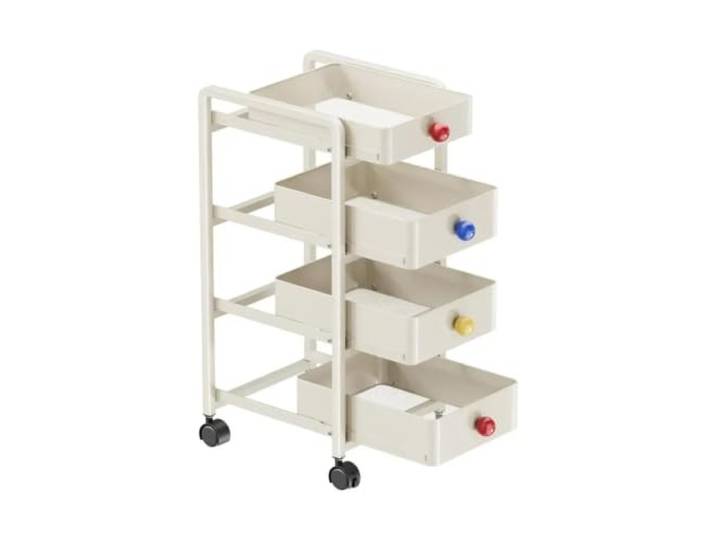 MFWHEFJ Rollwagen KüChe Küchenwagen mit feststellbaren Rädern Mobile Aufbewahrung, ausziehbares Snackregal, verstellbare Regale(Style5)