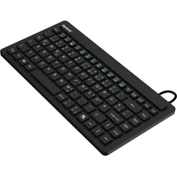 KeySonic KSK-3230IN kabelgebundene Mini Tastatur - QWERTY US - schwarz