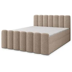 BOXBETT CELLA 140x200 cm mit Matratze und Topper - Beige