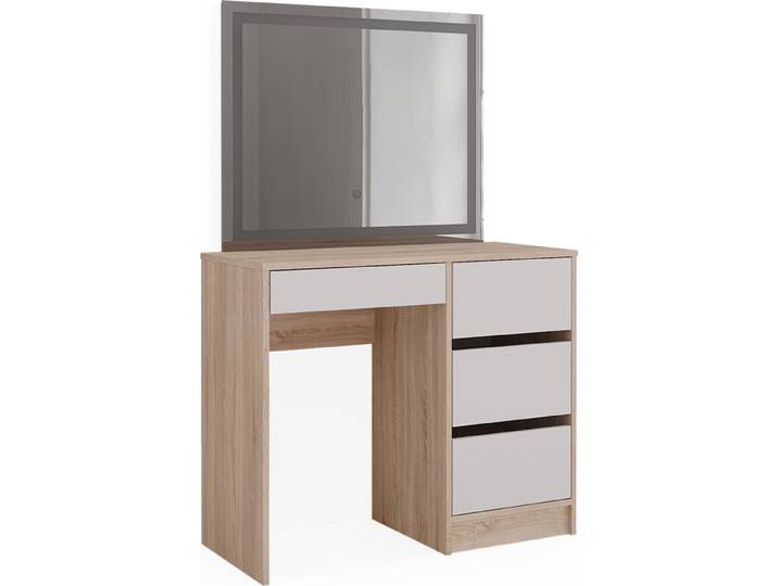 Coiffeuse Vicco Sherry Sonoma 90cm avec miroir LED\, Model 40835