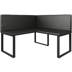 Vicco, Sitzbank, Esszimmer-Eckbank Ravon, Schwarz, 120 x 120 cm (120 cm)