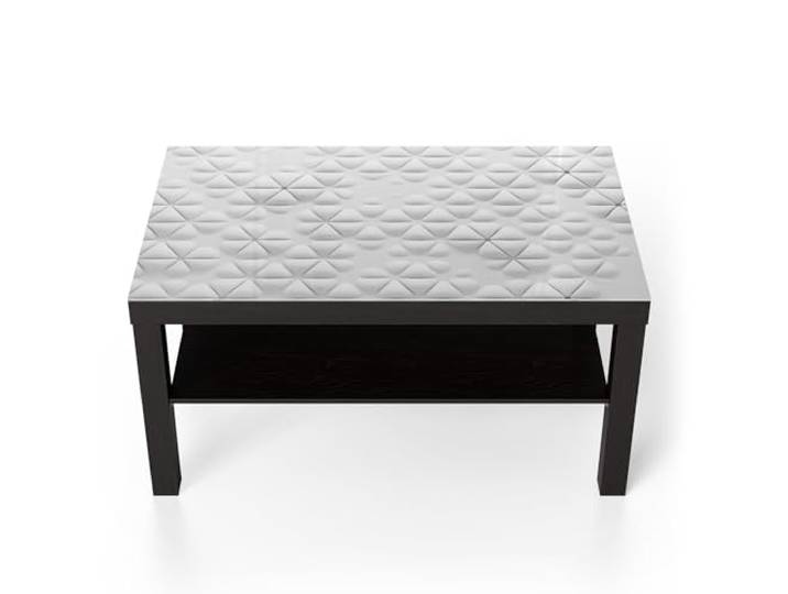 DEQORI Glastisch schwarz groß 90x50 cm Motiv Geometrische Harmonie ausgefallener Beistelltisch aus Glas Hochglanz Couchtisch fürs Wohnzimmer moderner Couch Tisch mit Design