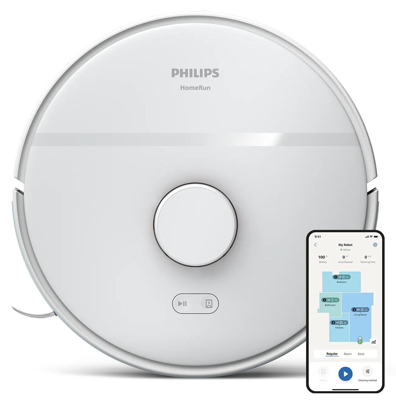 Philips HomeRun 2000 serie stofzuig- en dweilrobot, wit (XU2000/25)