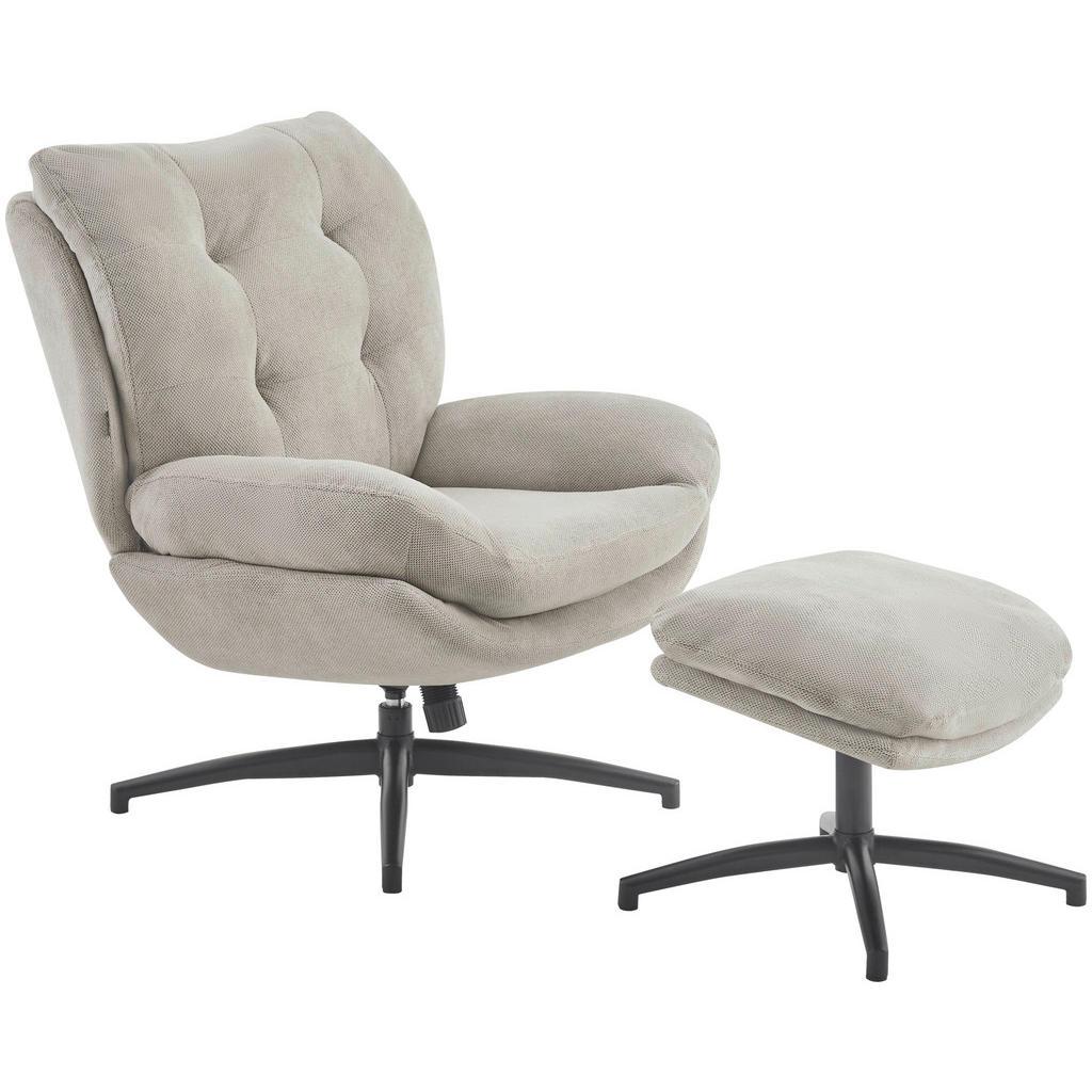 Carryhome Relaxsesselset , Schwarz, Taupe , Metall, Textil , 75x97x88 cm , Wohnzimmer, Sessel, Relaxsessel