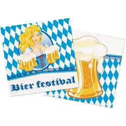 20 Servietten Oktoberfest Bierkrüge