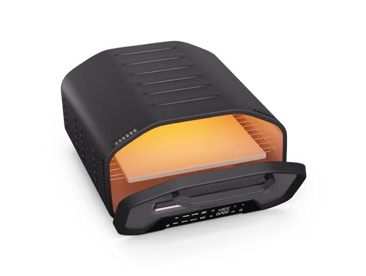 Klarstein Accessoires Pour Four à Pizza - 1700W\, 430°C\, Double Chauffage\, Compact\, 7 Programmes\, Affichage Numérique\, Poignée Cool-Touch\, Porte en Verre à 3 Couches\, Boîtier en Acier Noir