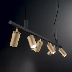 Ideal Lux 244648 Kronleuchter Dynamite 6x28W | GU10 - Messing, matt