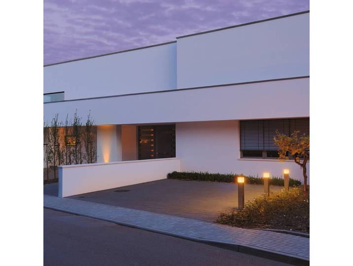 SLV Wegeleuchte Square Pole, Höhe 90 cm, grau, edelstahl Pole, alu / grau / zink, Edelstahl, Modern