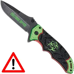 Zombie Dead Folder Messer mit Gürtelclip