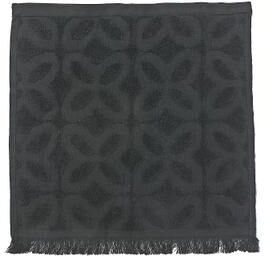 IH Casa Decor "Avery Wash Cloth 12"" X 12"" Black - Set of 6"