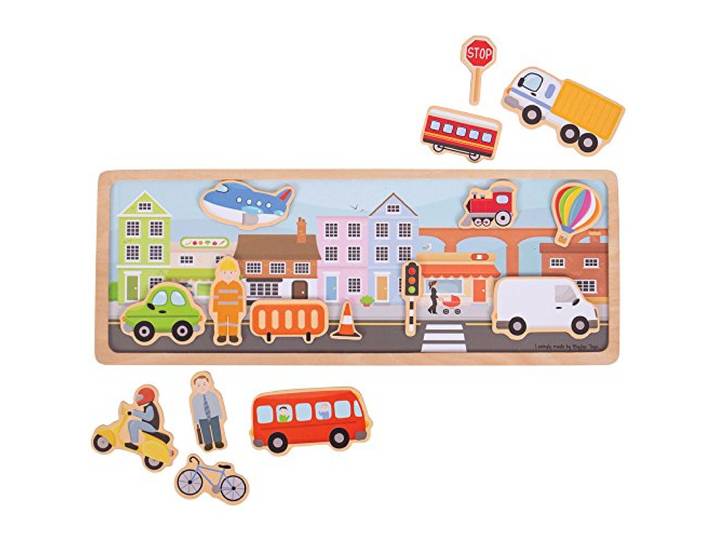 Bigjigs Toys Magnetic Picture Board - Stad