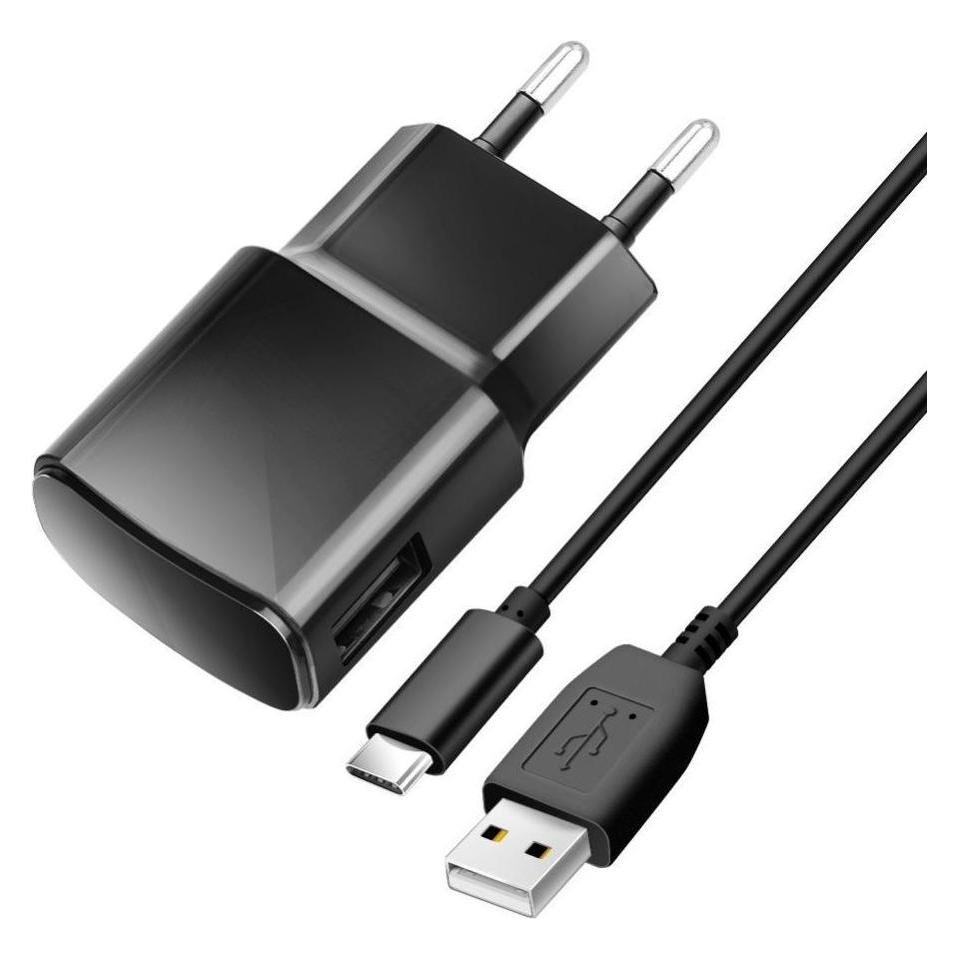 Blue Star Premier Cable Blue Star BLUE STAR travel charger 2A 10W USB A + cable USB A to Type C TFK-TC-1100B black (10 W, 1 Port) (42769444)