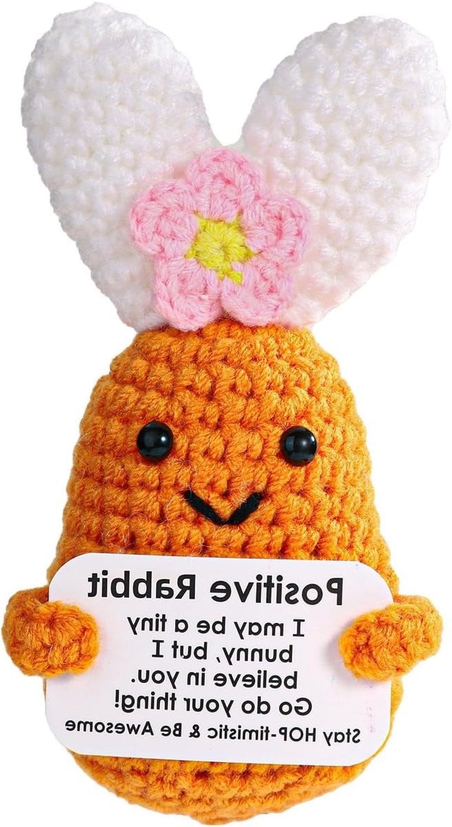 Gehaakt konijn voor emotionele ondersteuning en decoratie
