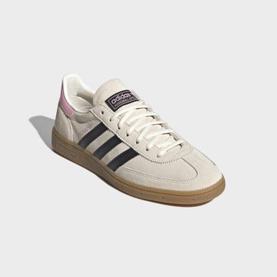 Sneaker ADIDAS PERFORMANCE "HANDBALL SPEZIAL", Herren, Gr. 41, beige (oweiß, cblac, juventus turin), Leder, Schuhe Sneaker, AS Roma