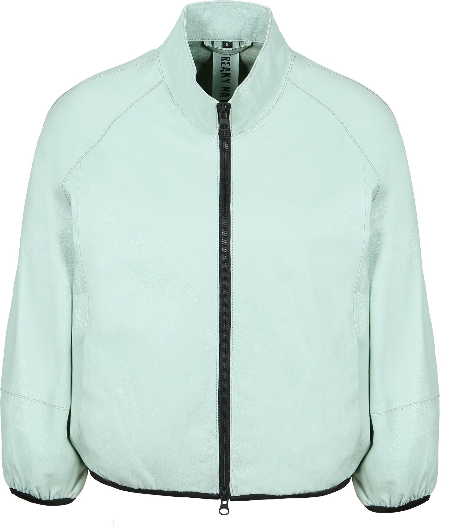 Lederjacke FREAKY NATION "Candy Like-FN", Damen, Gr. S (36), grün (mint), Oberstoff: 100% Leder, lässig geschnitten, Jacken Lederjacke mint S (36)