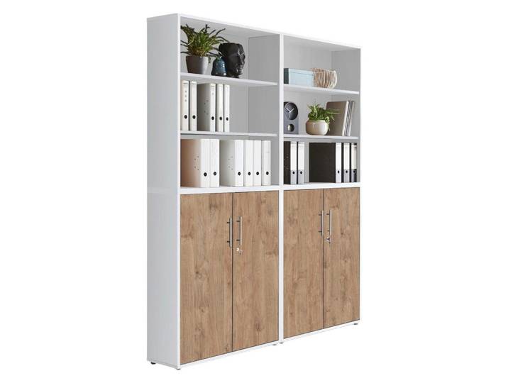Aktenschrank Office Edition Sw Set 11 Weiß/Eichefarben