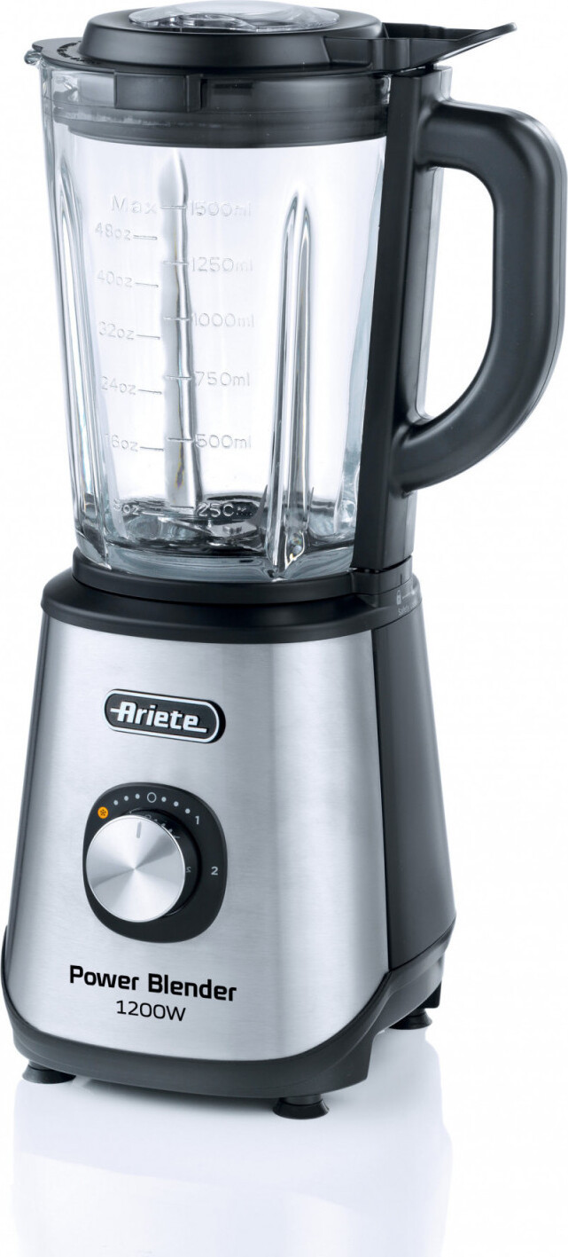 Ariete 0579/00 Staande mixer met ijsbrekerfunctie, 1,5 liter, 1200 W, Zwart en Roestvrij staal