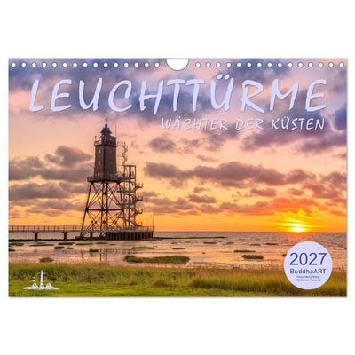 Leuchttürme - Wächter der Küsten (Wandkalender 2027 DIN A4 quer), CALVENDO Monatskalender