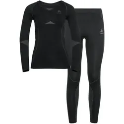 ODLO Damen Funktionswäsche-Set Fundamentals Performance Warm, Größe M in Schwarz Schwarz