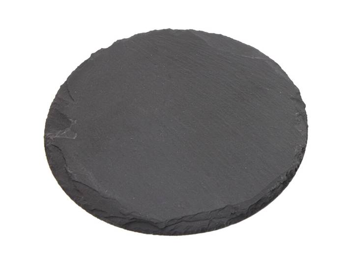 Schieferplatte Wanda schwarz Schiefer Rund B 20 cm