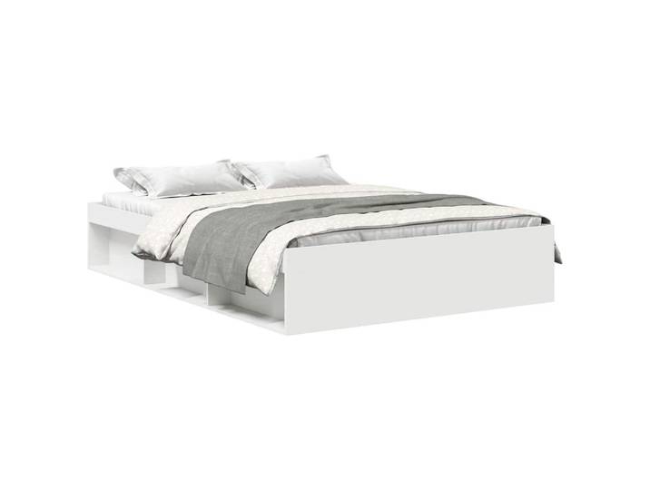 vidaXL Bettgestell Weiss 120/200 Cm, Weiß, 120x200 cm, Schlafzimmer, Betten