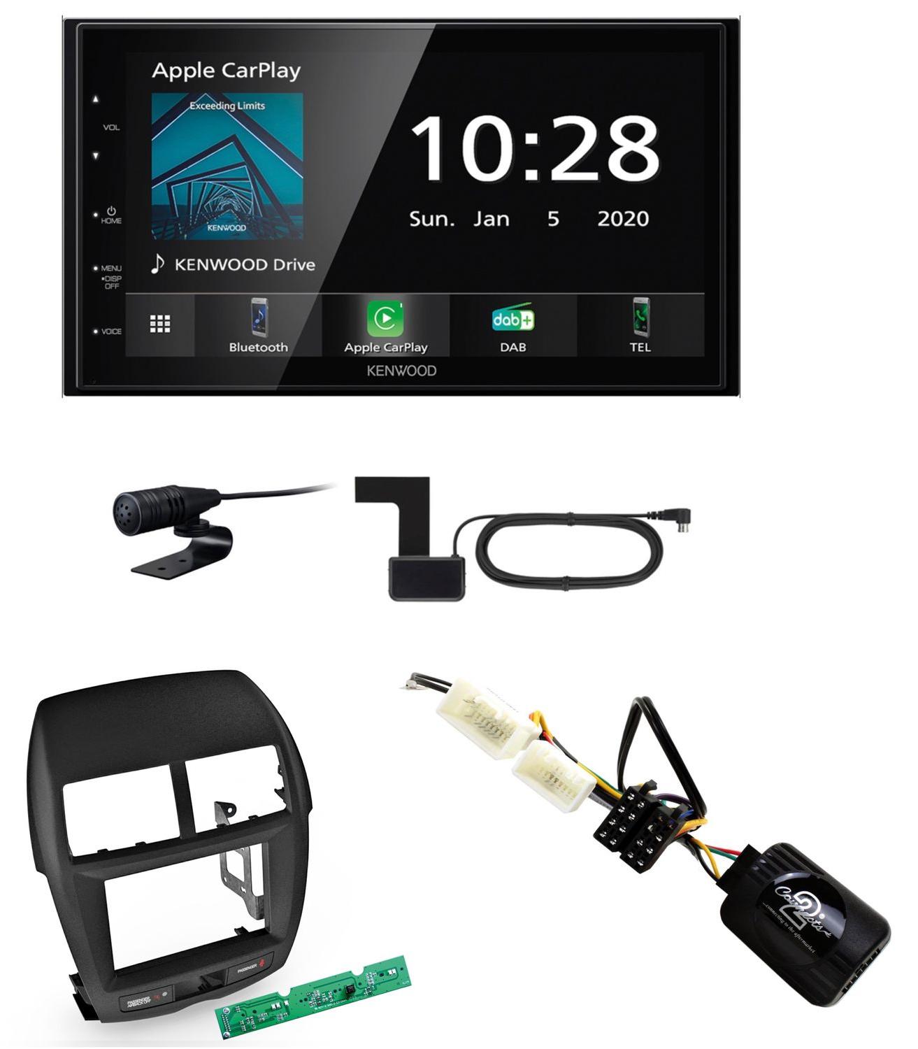 Kenwood DMX-5020DABS CarPlay Android Auto Einbauset für Mitsubishi ASX bis 2014