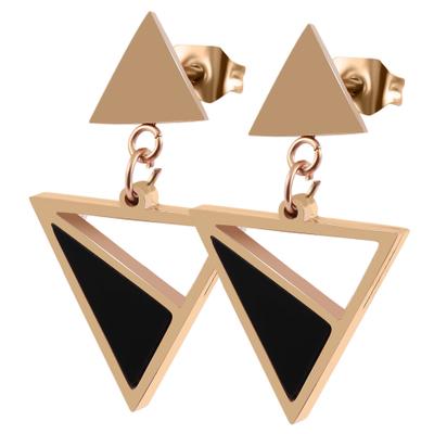 Paar Ohrstecker ADELIA´S "Ohrringe – Ohrstecker aus Edelstahl", Damen, Gr. Damen, Edelstahl, rosa (gold), Ohrringe, Geschenkidee: zeitlos und vielseitig