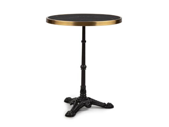 Blumfeldt Patras Lux Table bistro avec trépied Table en marbre Ø : 57 5 cm Hauteur : 72 cm