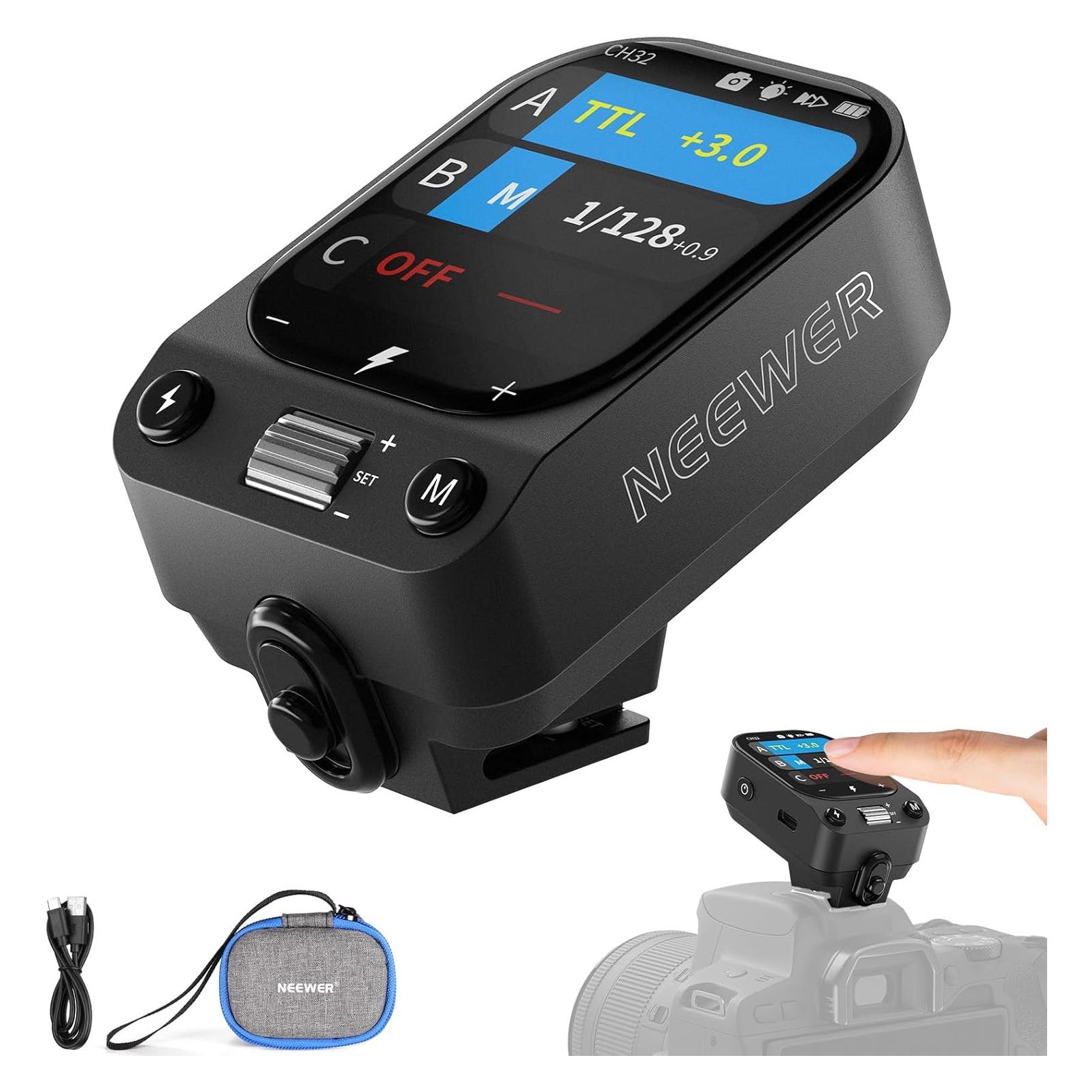 Neewer QZ-C Touchscreen TTL Wireless Flash Trigger for Canon Camera (Funk) (10106168)