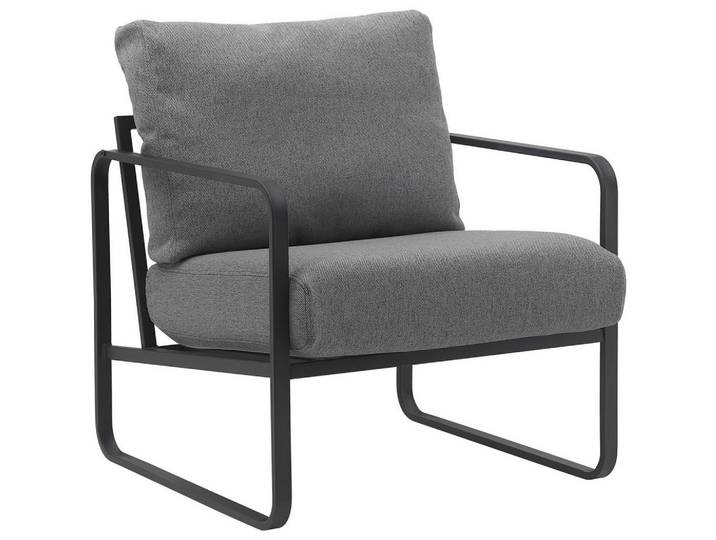 CLP Sessel Stoff dunkelgrau, Dunkelgrau, Metall, 70x82x74 cm, Wohnzimmer, Sessel, Polstersessel