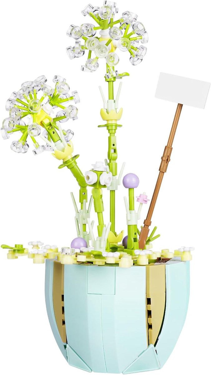 Bloemenboeket Bouwset met 388 Kleurrijke Kunstbloemen voor Creatieve Decoratie