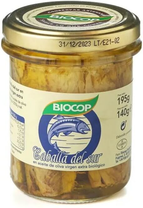 Biocop Filetes De Cavala Em Azeite Extra Virgem Bio 195g
