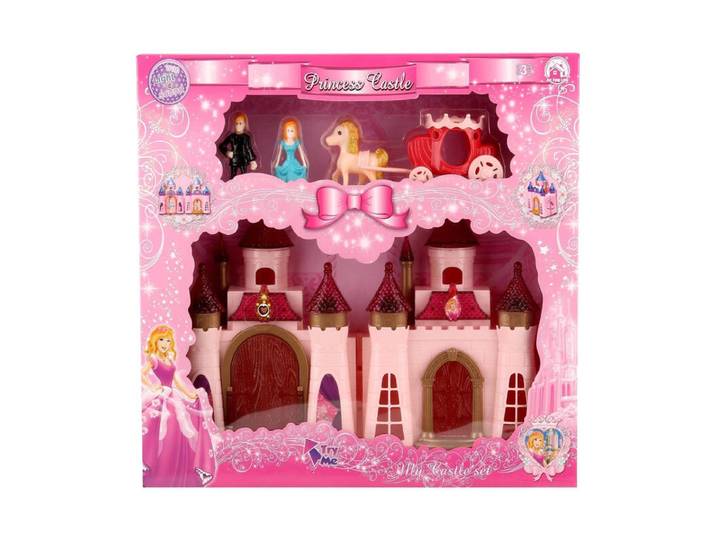 Ensemble de jeu Château Enchanté avec sons et lumières - Ensemble complet de jeu de rôle avec figurines de princesse, de prince et calèche royale, Cadeau de Noël et d'anniversaire idéal pour les filles à partir de 3 ans