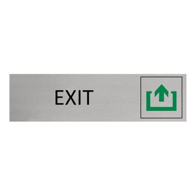 CombiCraft Aluminium Türschild Exit 165x45mm mit 3M-Tape zur Befestigung, einfache Kennzeichnung von Räumen und Bereichen