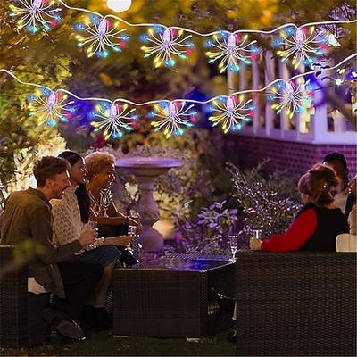 200led dekoratives Feuerwerk Licht Löwenzahn Explosion Stern Lichterkette Design Kupferdraht Lichterkette Vorhang Licht optional Solarenergie Batteriebox USB 1Stk