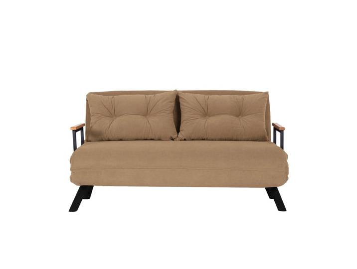 Canapé lit 2 places convertible l133 cm - taupe