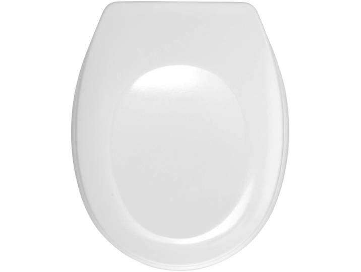 WC-Sitz WENKO Bergamo , weiß, B:37,2cm L:44cm, Duroplast, Edelstahl, WC-Sitze, WC-Sitz